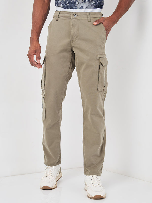 Killer Men Khaki Solid Cargo