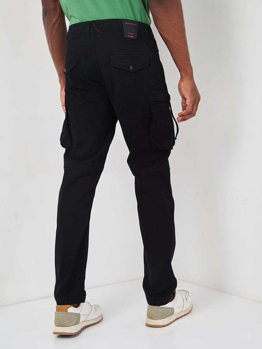 Killer Men Black Solid Cargo