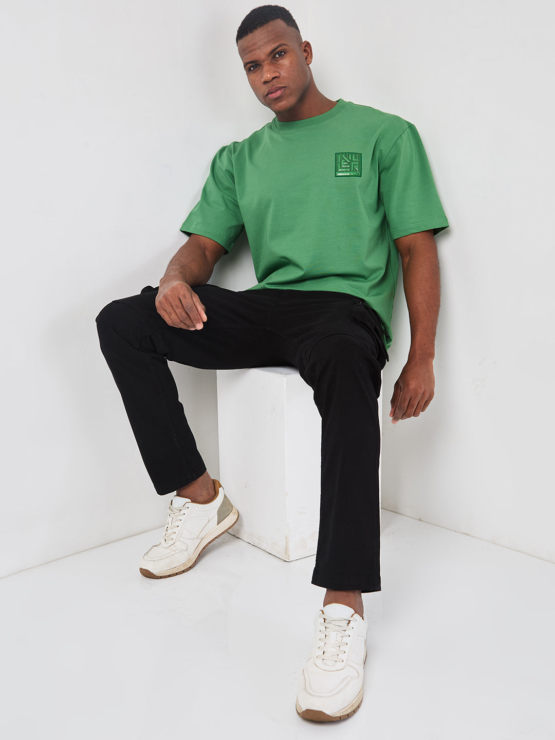 Killer Men Black Solid Cargo
