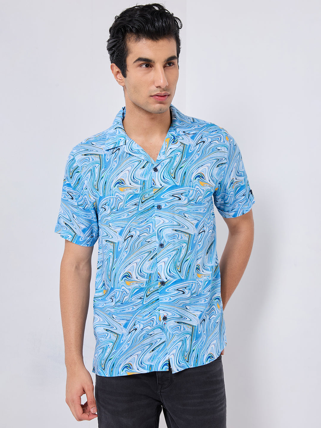 Killer Men Printed Half Sleeve Regular Fit Shirts