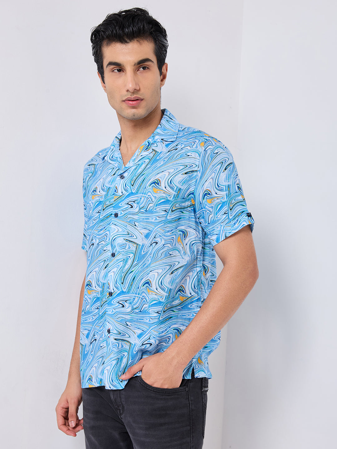 Killer Men Printed Half Sleeve Regular Fit Shirts
