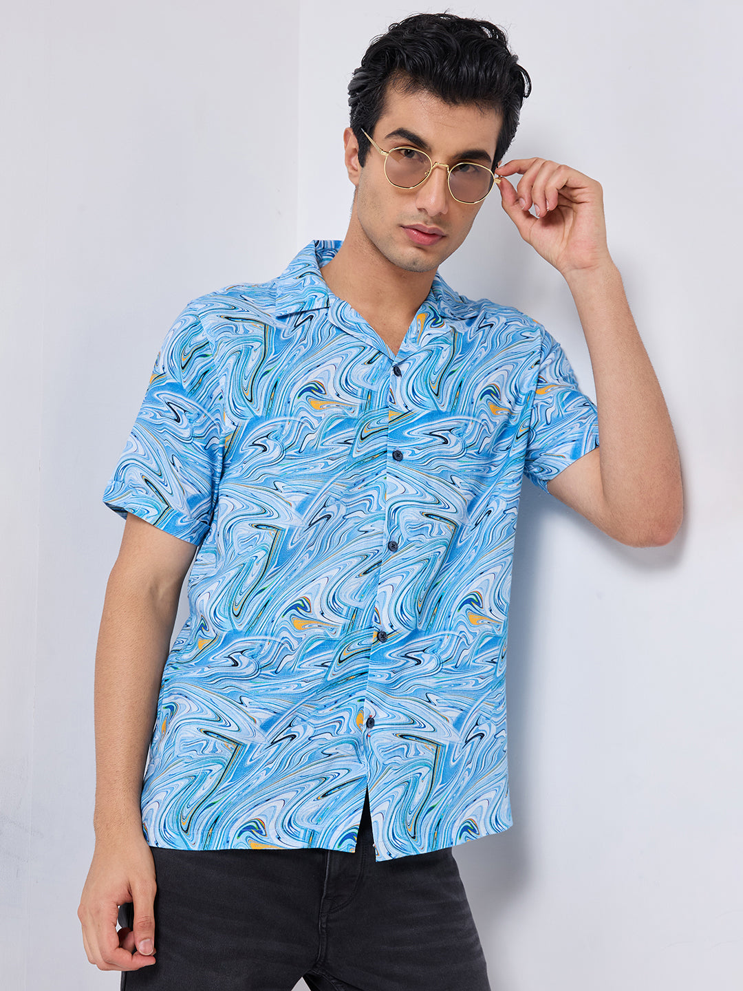 Killer Men Printed Half Sleeve Regular Fit Shirts