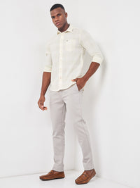 Killer Men Light Green Checks Slim Fit Shirts