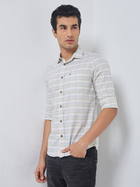 Killer Men Light Green Checks Slim Fit Shirts