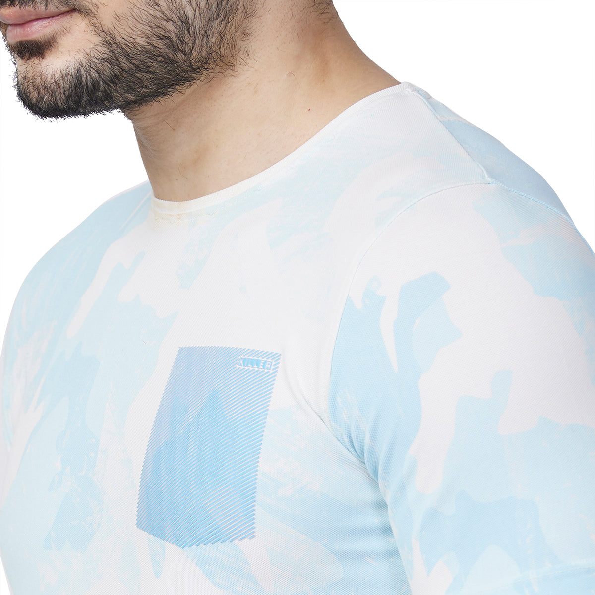 Killer Men Blue Printed Slim Fit T-Shirt
