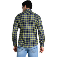Killer Men Green Checks Slim Fit Shirts