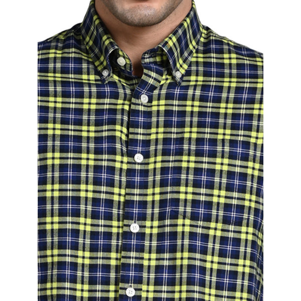 Killer Men Green Checks Slim Fit Shirts
