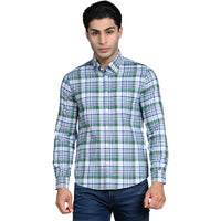 Killer Men Green Checks Slim Fit Shirts