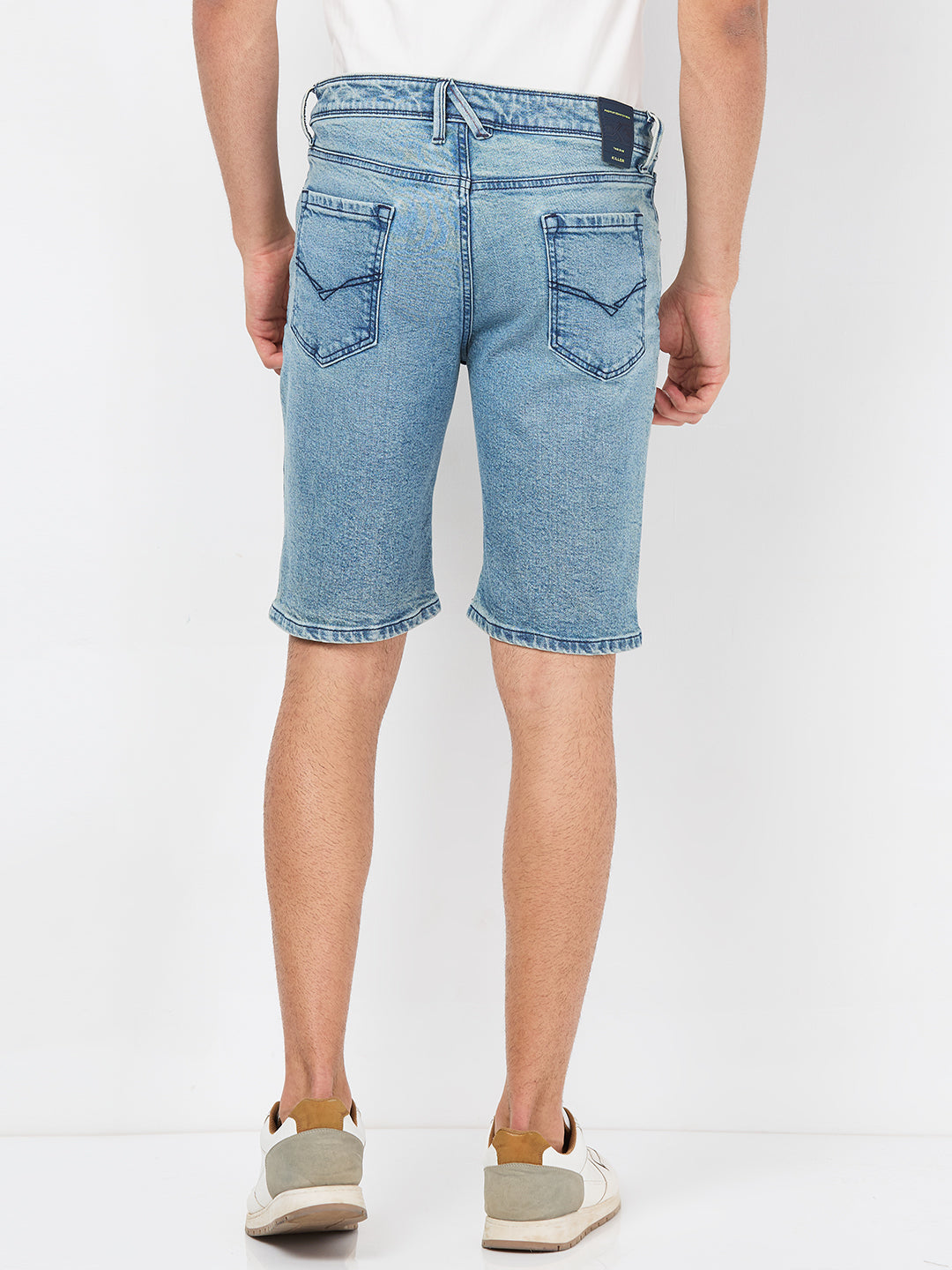 Killer Men Vintage Blue Solid Shorts