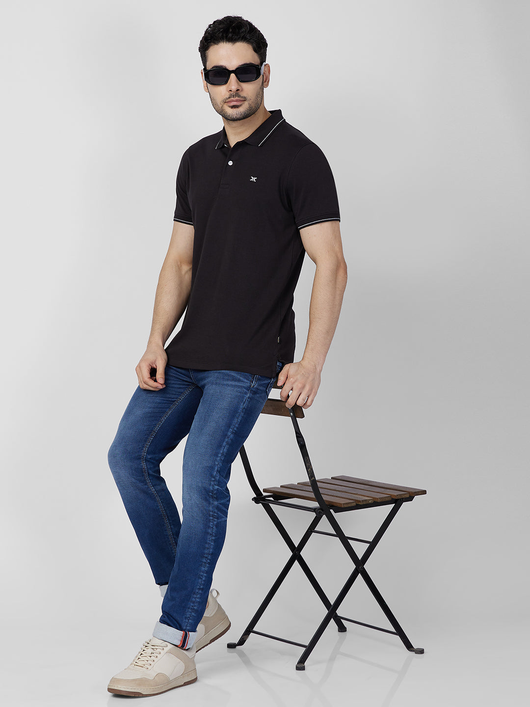 Killer Men Black Printed Slim Fit T-Shirts