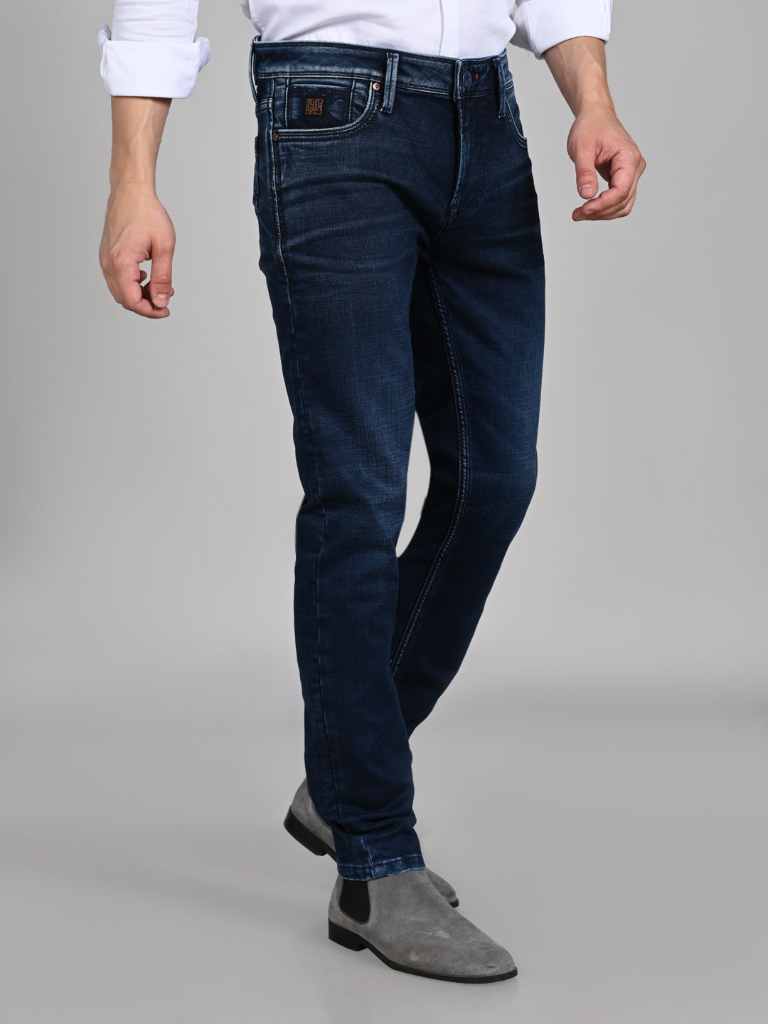 Killer Men Blue Solid Slim Fit Jeans