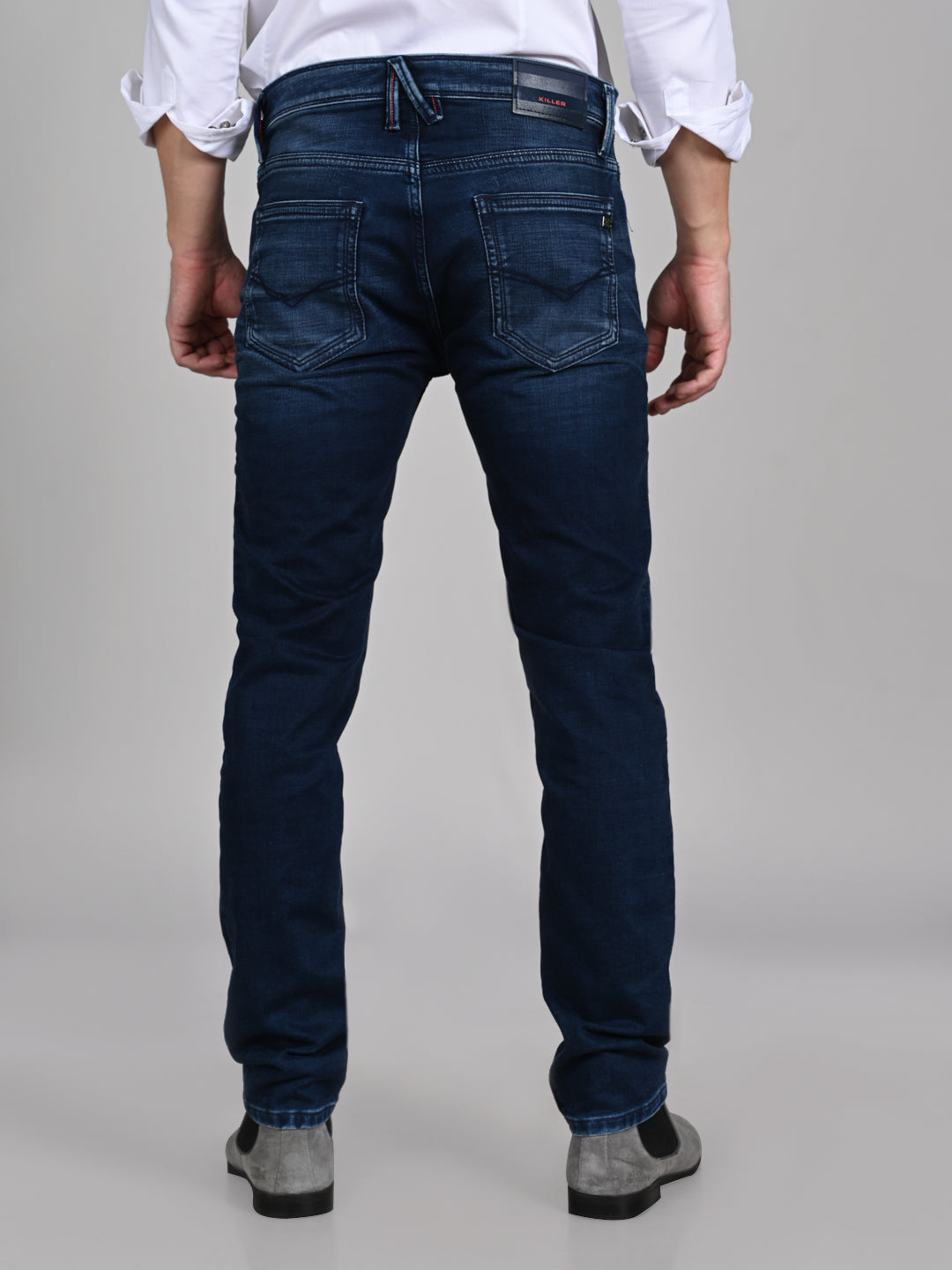Killer Men Blue Solid Slim Fit Jeans