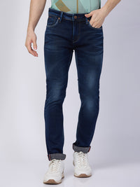 Killer Men Dark Blue Solid Slim Fit Jeans
