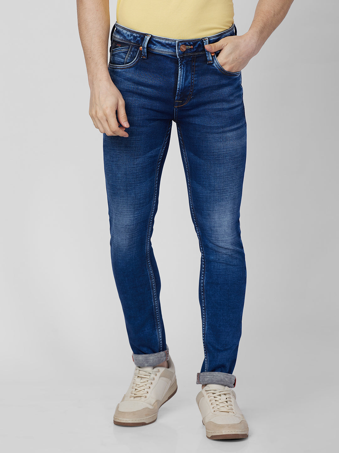 Killer Men Blue Solid Slim Fit Jeans