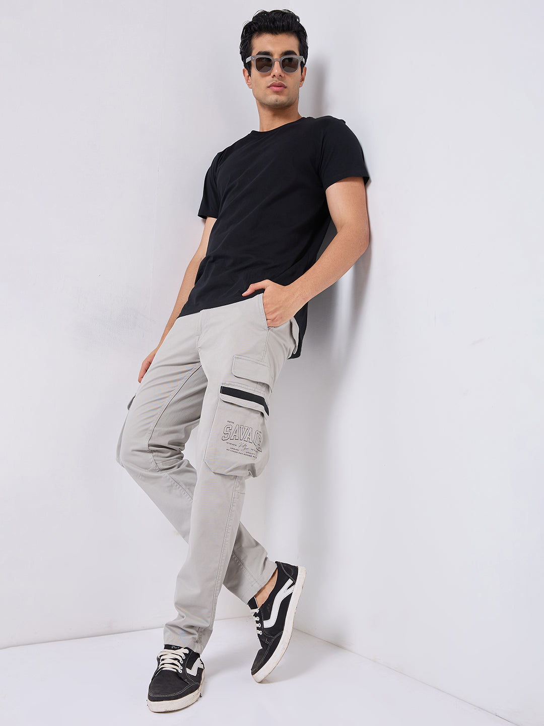 Killer Men Grey Solid Cargo