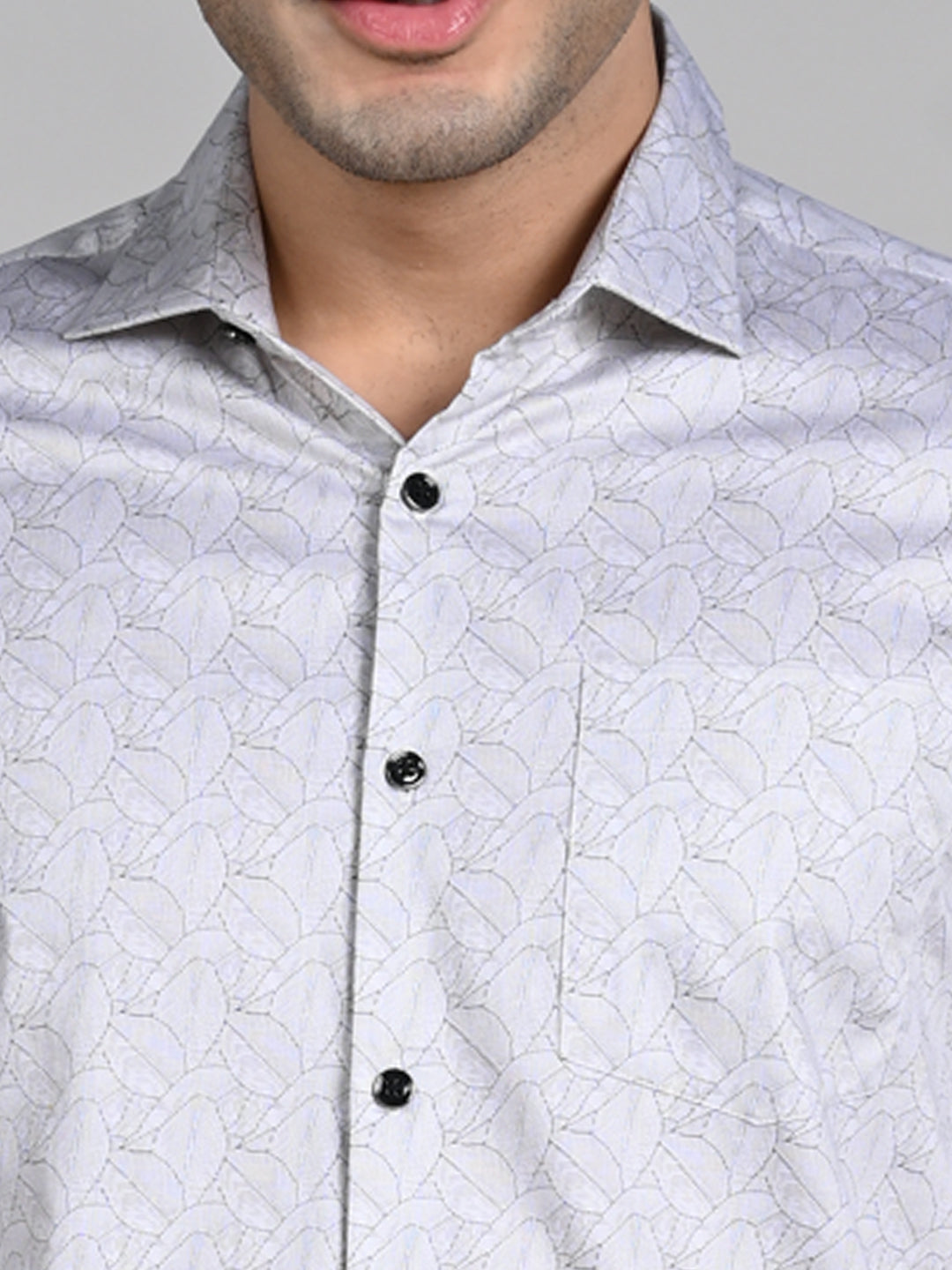 Killer Men Beige Printed Slim Fit Shirts