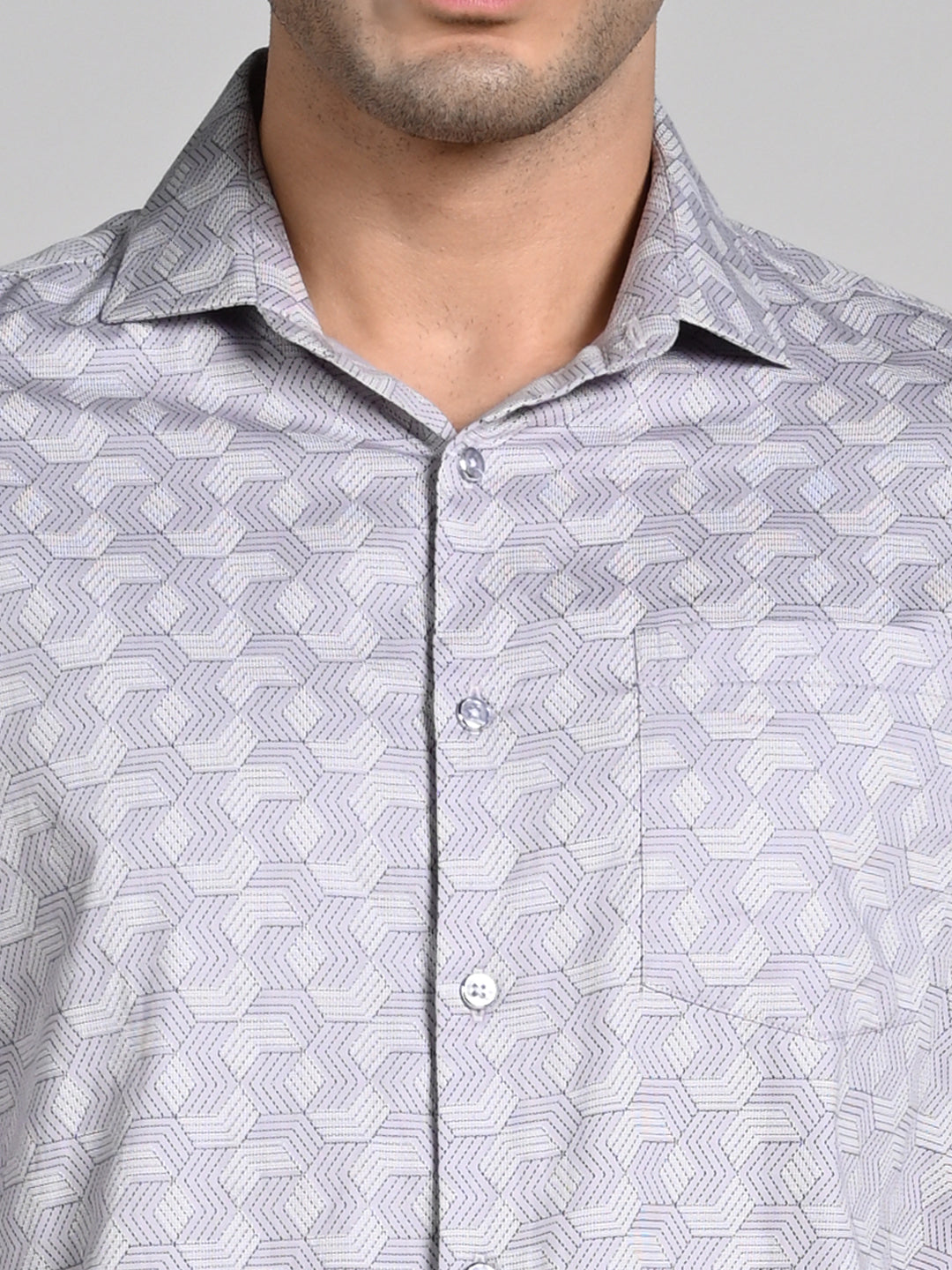 Killer Men Purple Printed Slim Fit Shirts