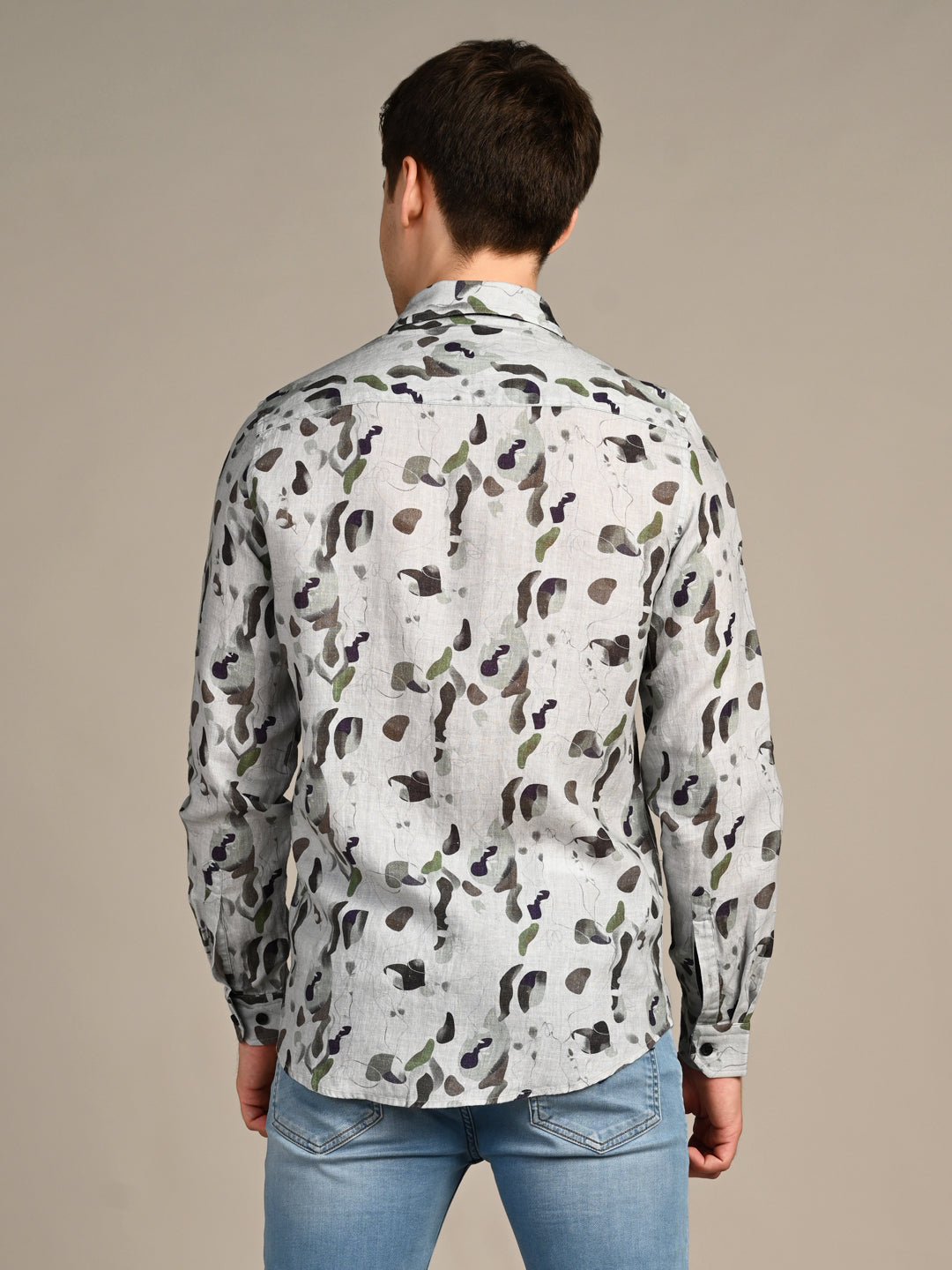 Killer Men Green Printed Straight Fit Shirts