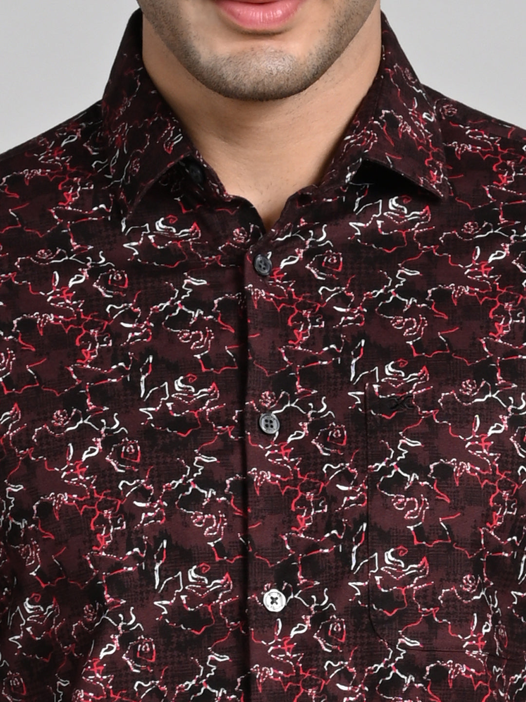 Killer Men Coffee Printed Slim Fit Shirts