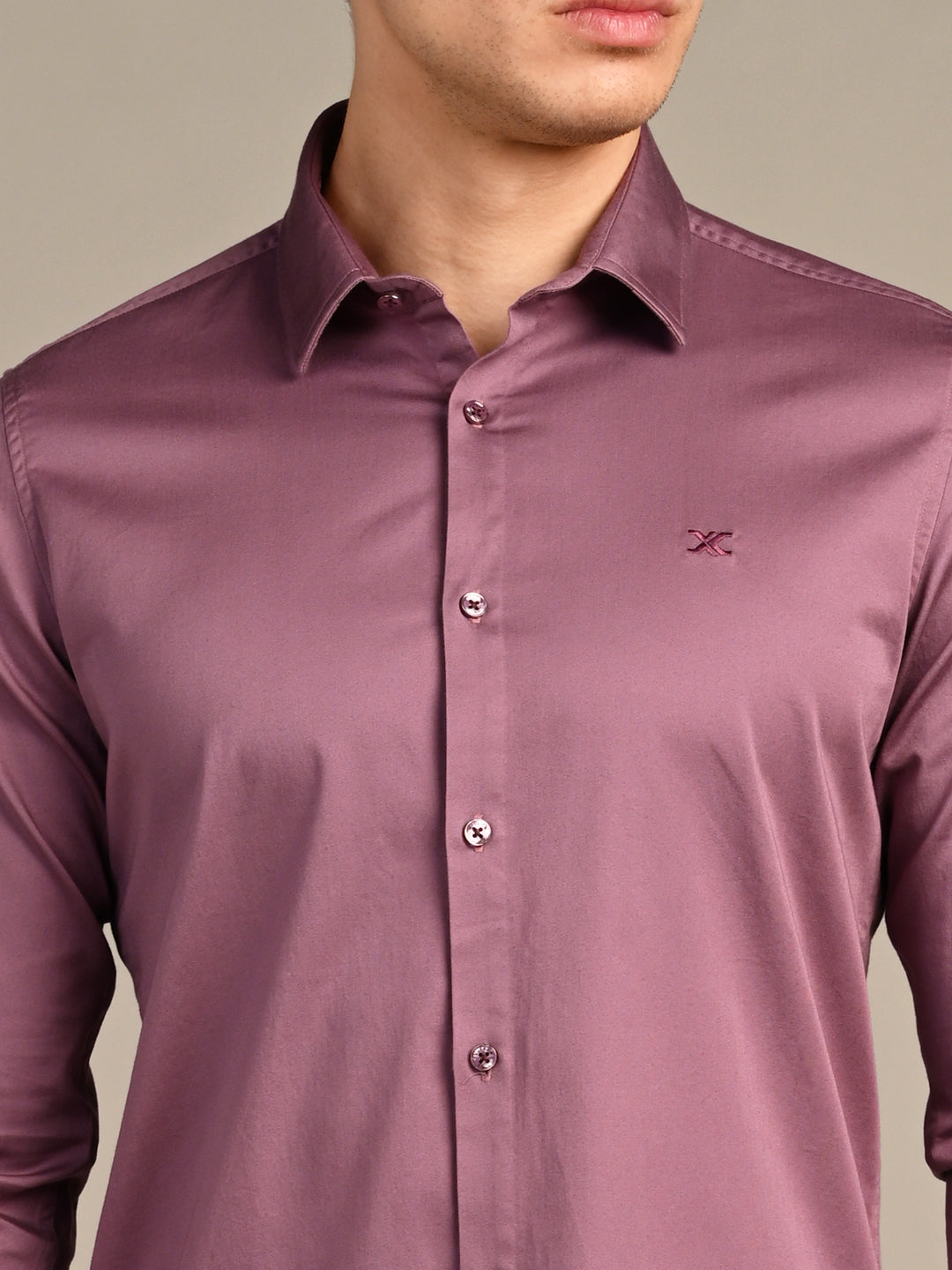 Killer Men Pink Solid Slim Fit Shirts