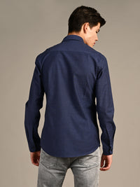 Killer Men Grey Solid Slim Fit Shirts