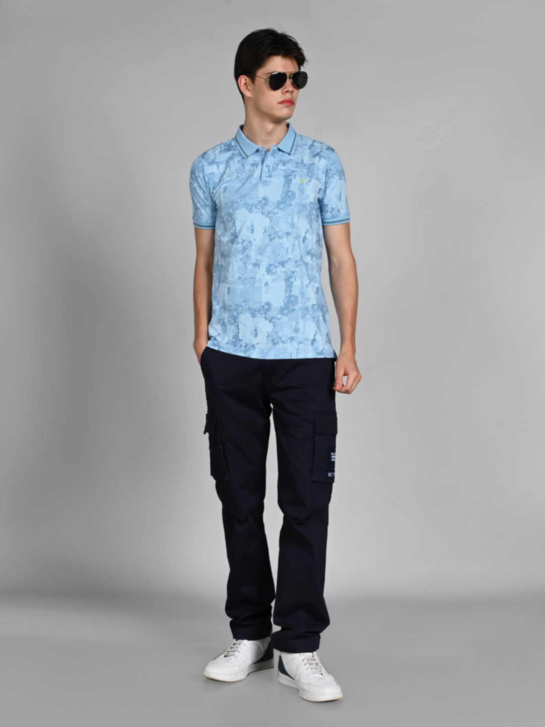 Killer Men Light Blue Printed Slim Fit T-Shirt