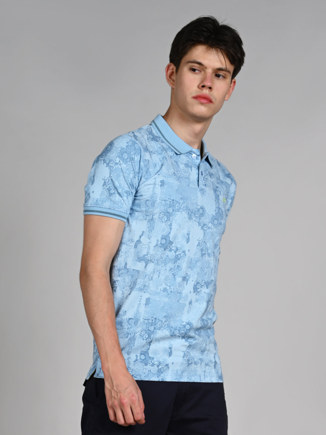 Killer Men Light Blue Printed Slim Fit T-Shirt