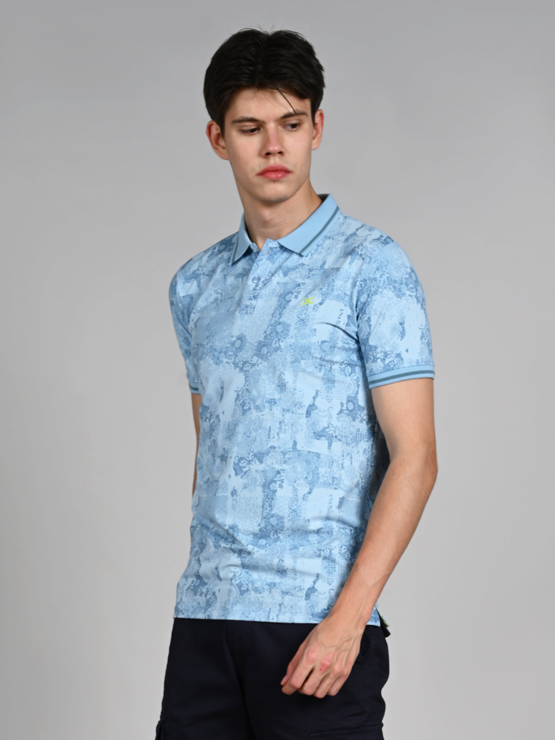 Killer Men Light Blue Printed Slim Fit T-Shirt