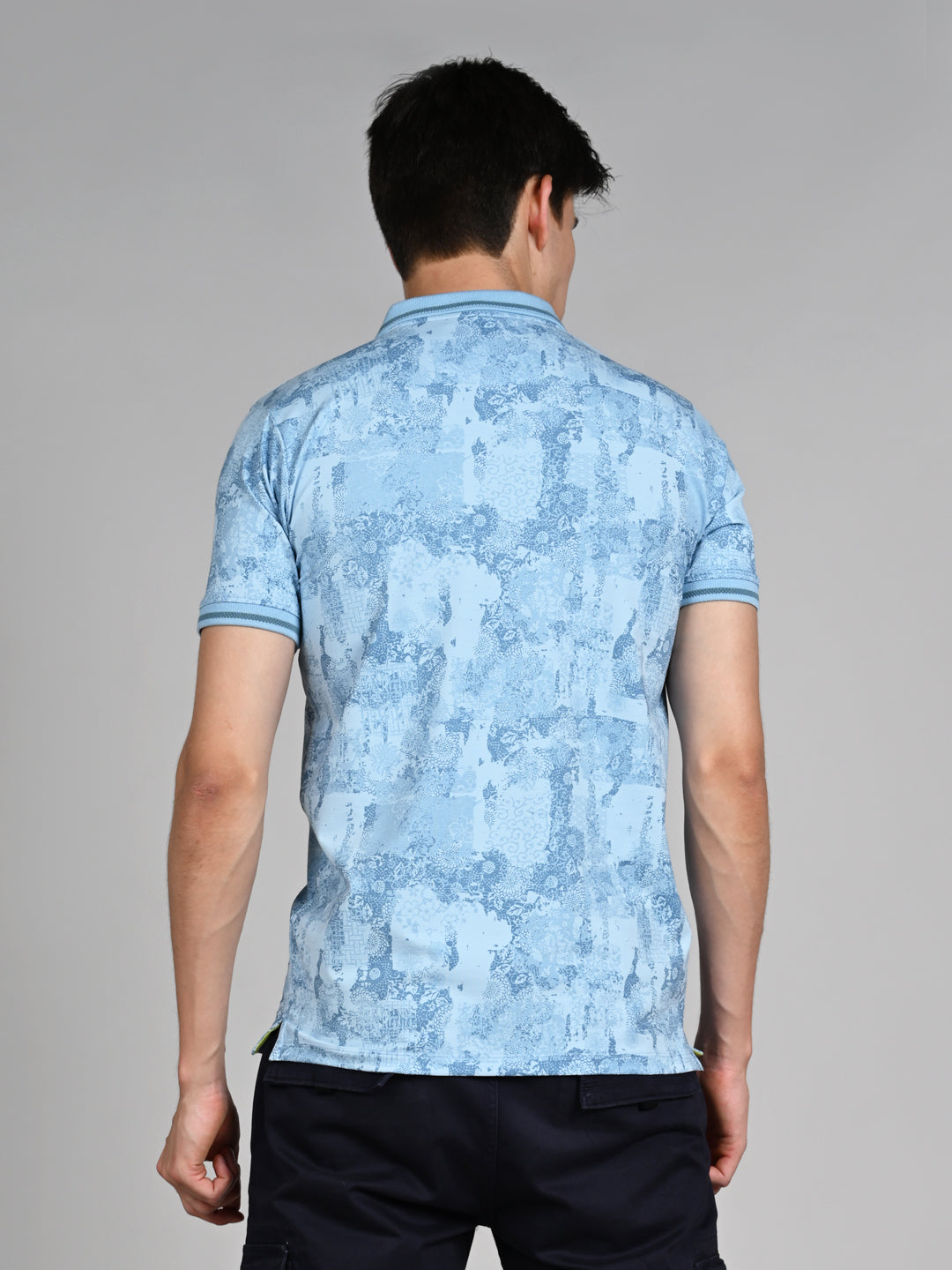 Killer Men Light Blue Printed Slim Fit T-Shirt