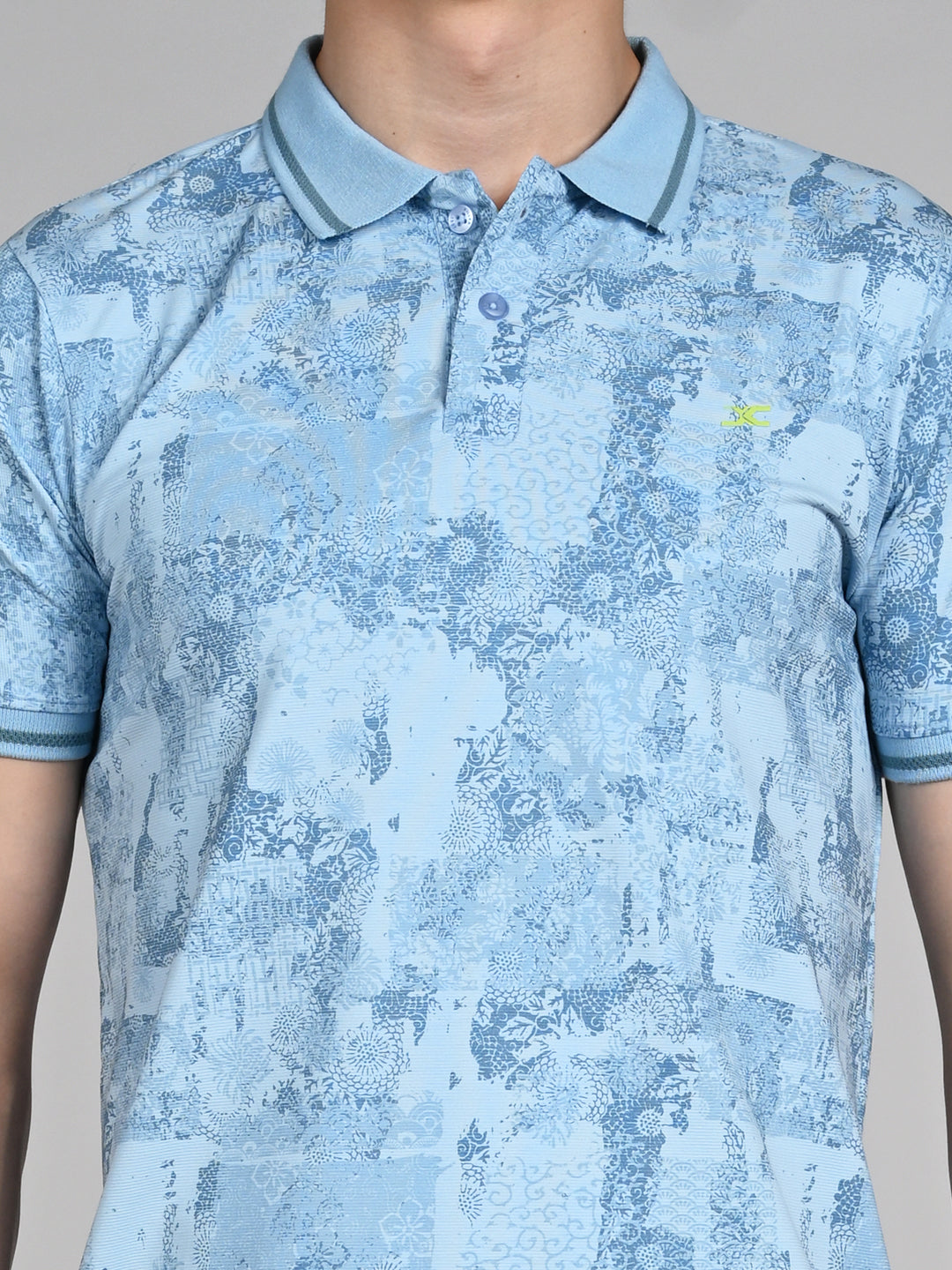 Killer Men Light Blue Printed Slim Fit T-Shirt
