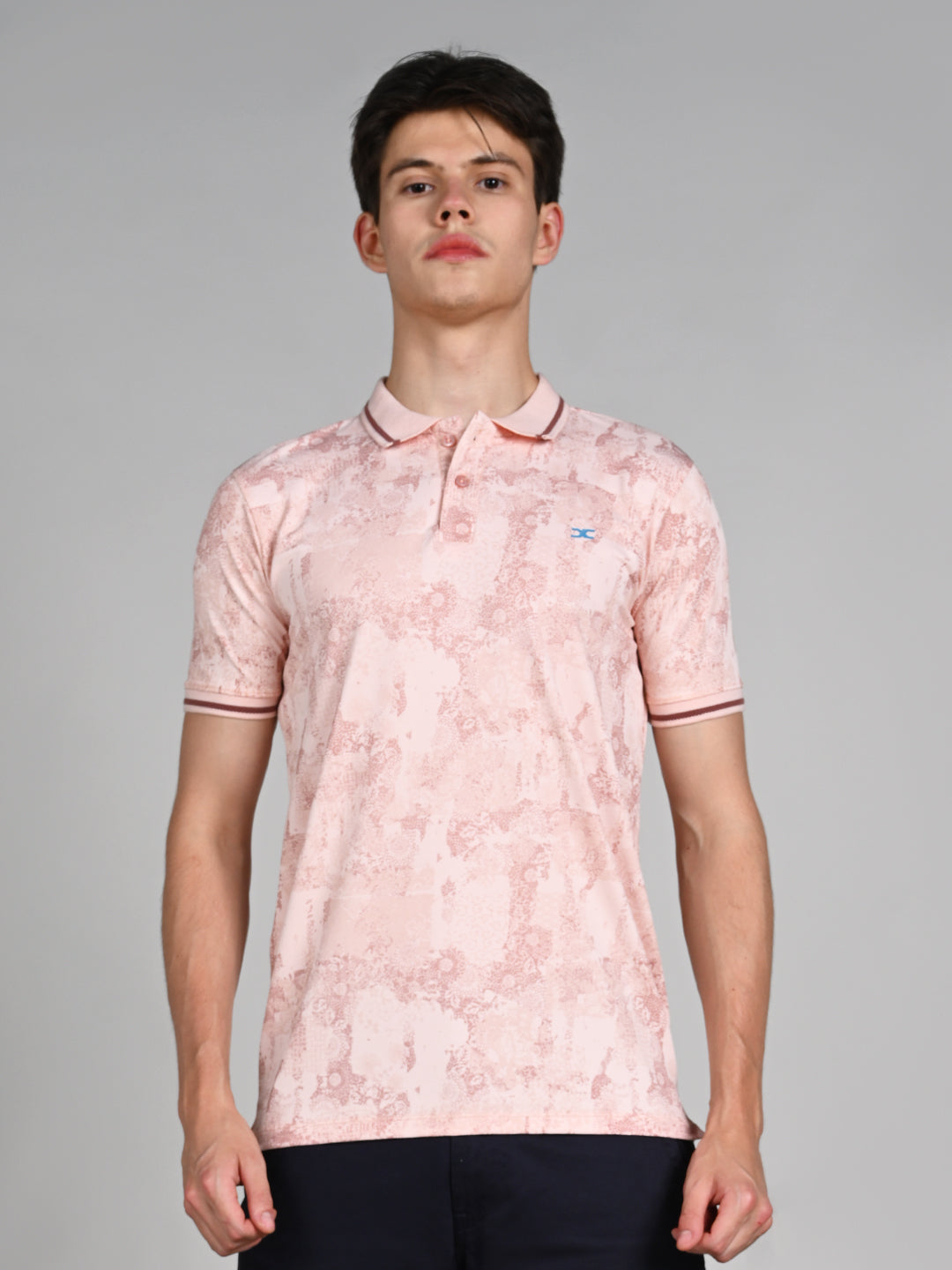 Killer Men Peach Printed Slim Fit T-Shirt