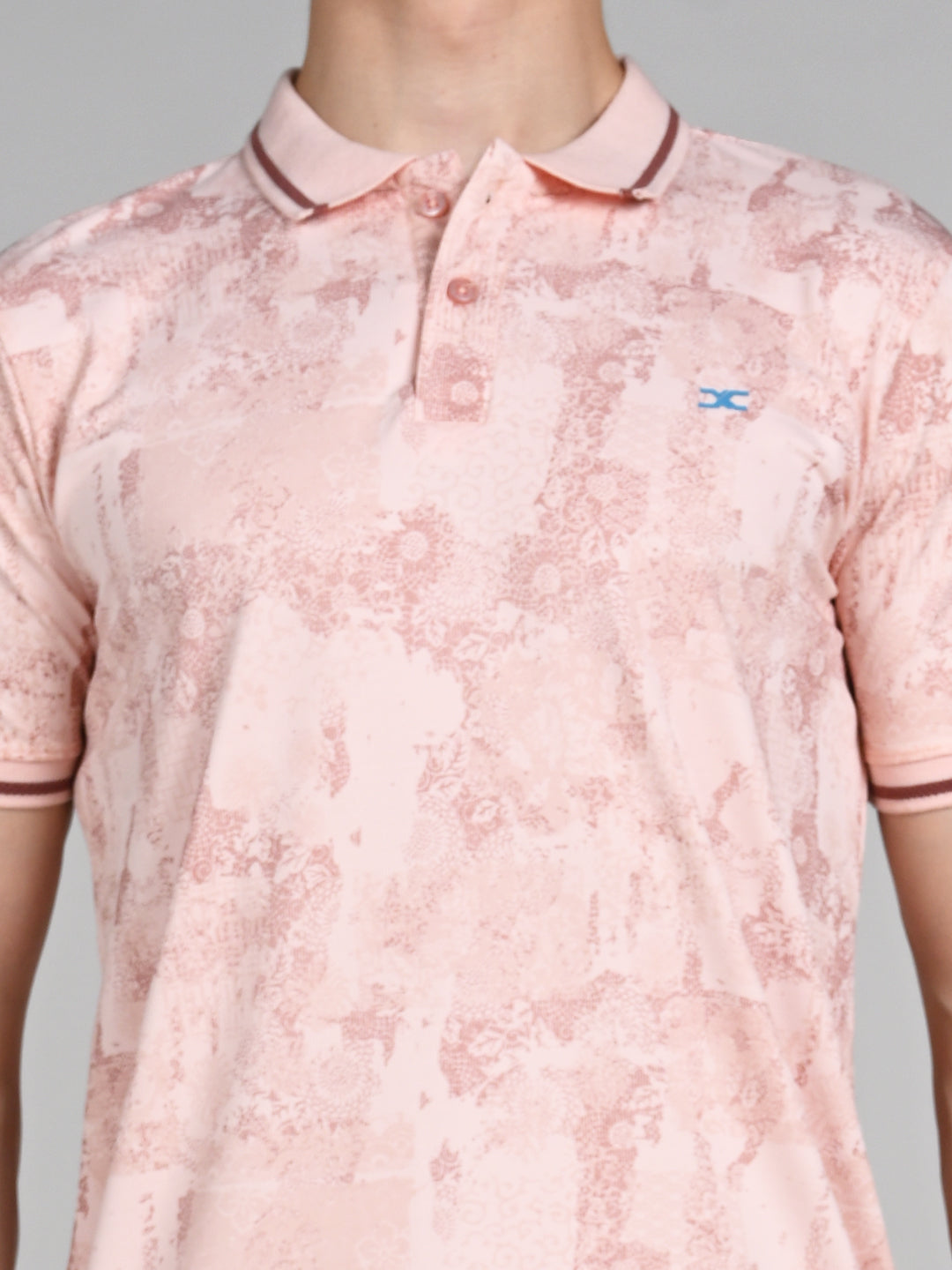 Killer Men Peach Printed Slim Fit T-Shirt