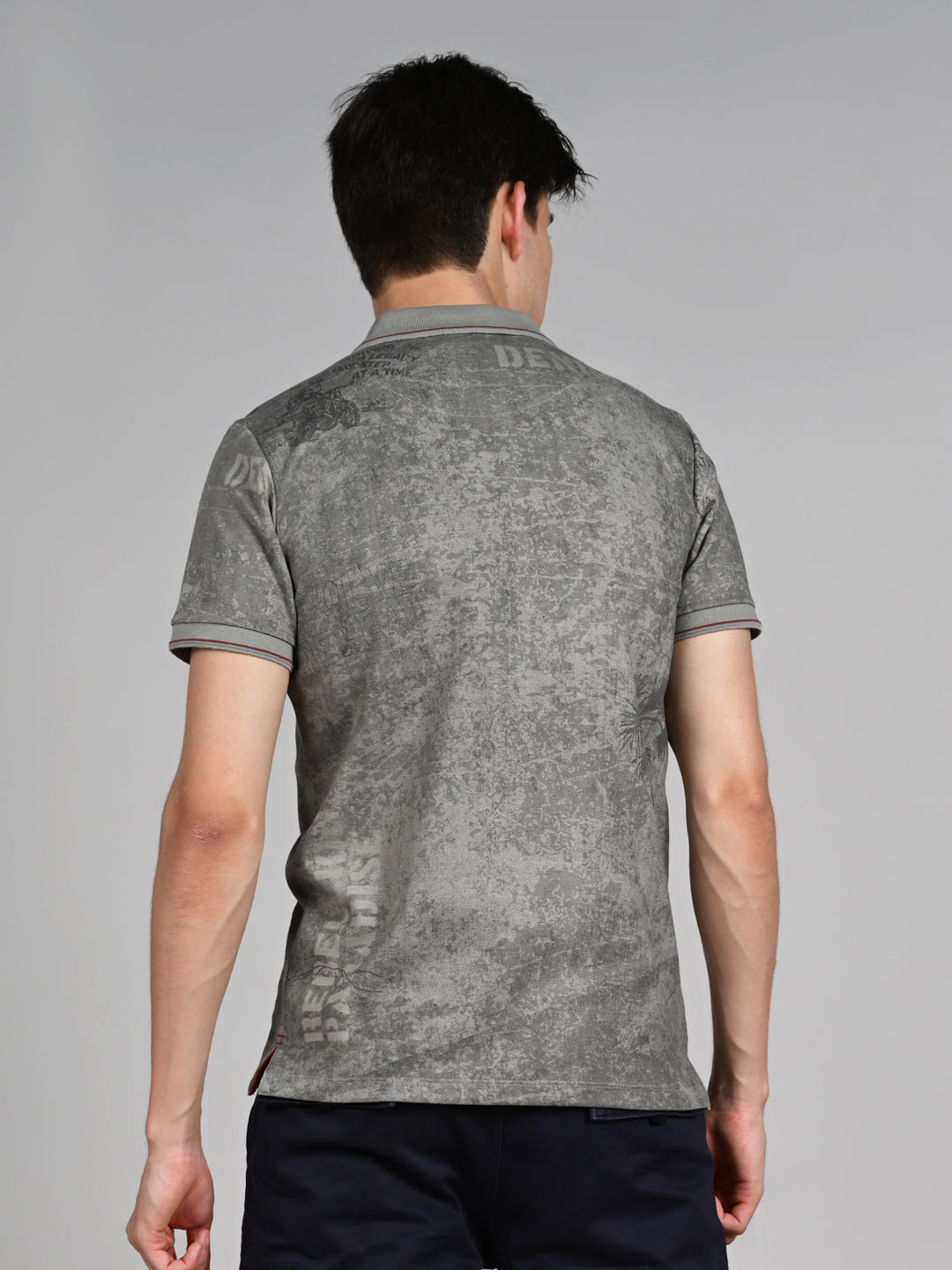 Killer Men Grey Printed Slim Fit T-Shirt