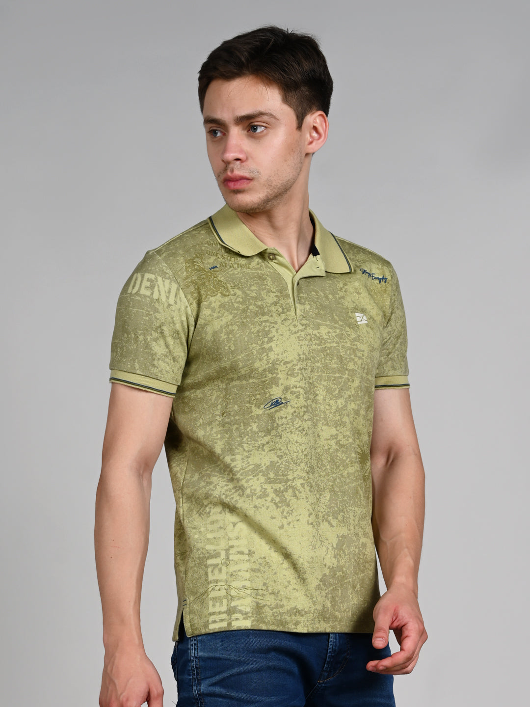 Killer Men Green Printed Slim Fit T-Shirt