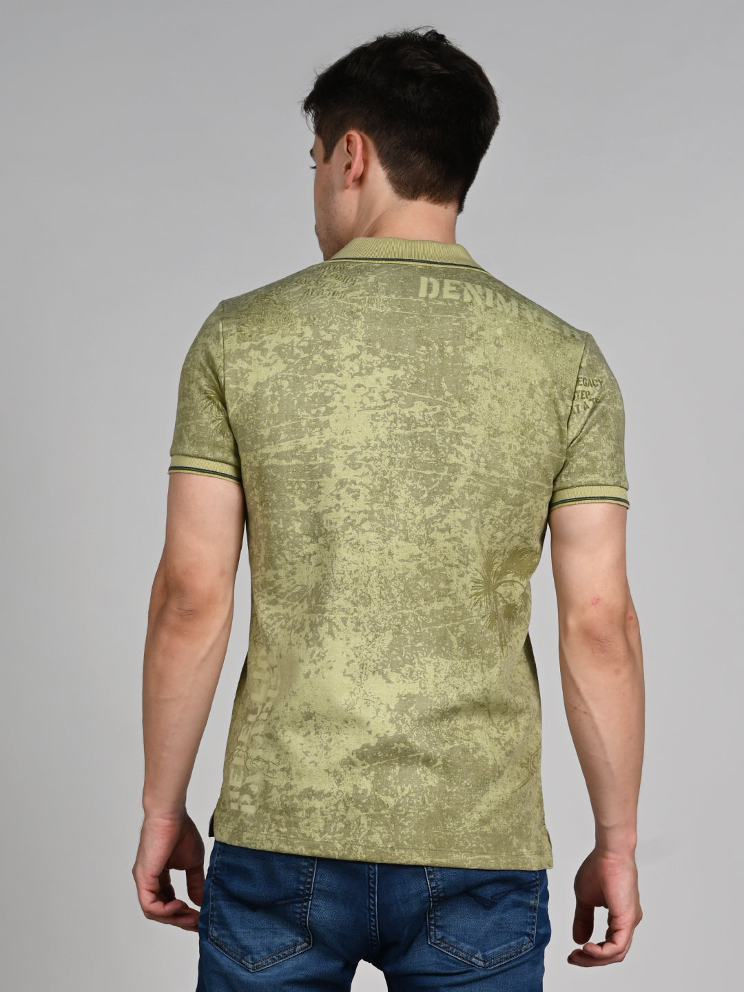 Killer Men Green Printed Slim Fit T-Shirt