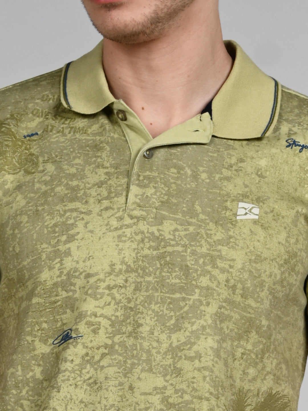 Killer Men Green Printed Slim Fit T-Shirt