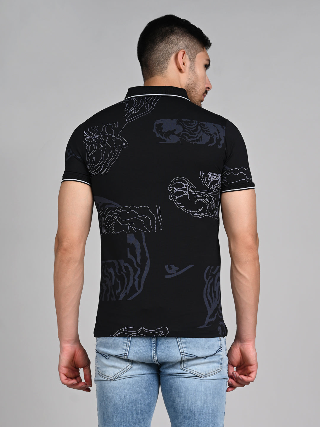 Killer Men Black Printed Slim Fit T-Shirt