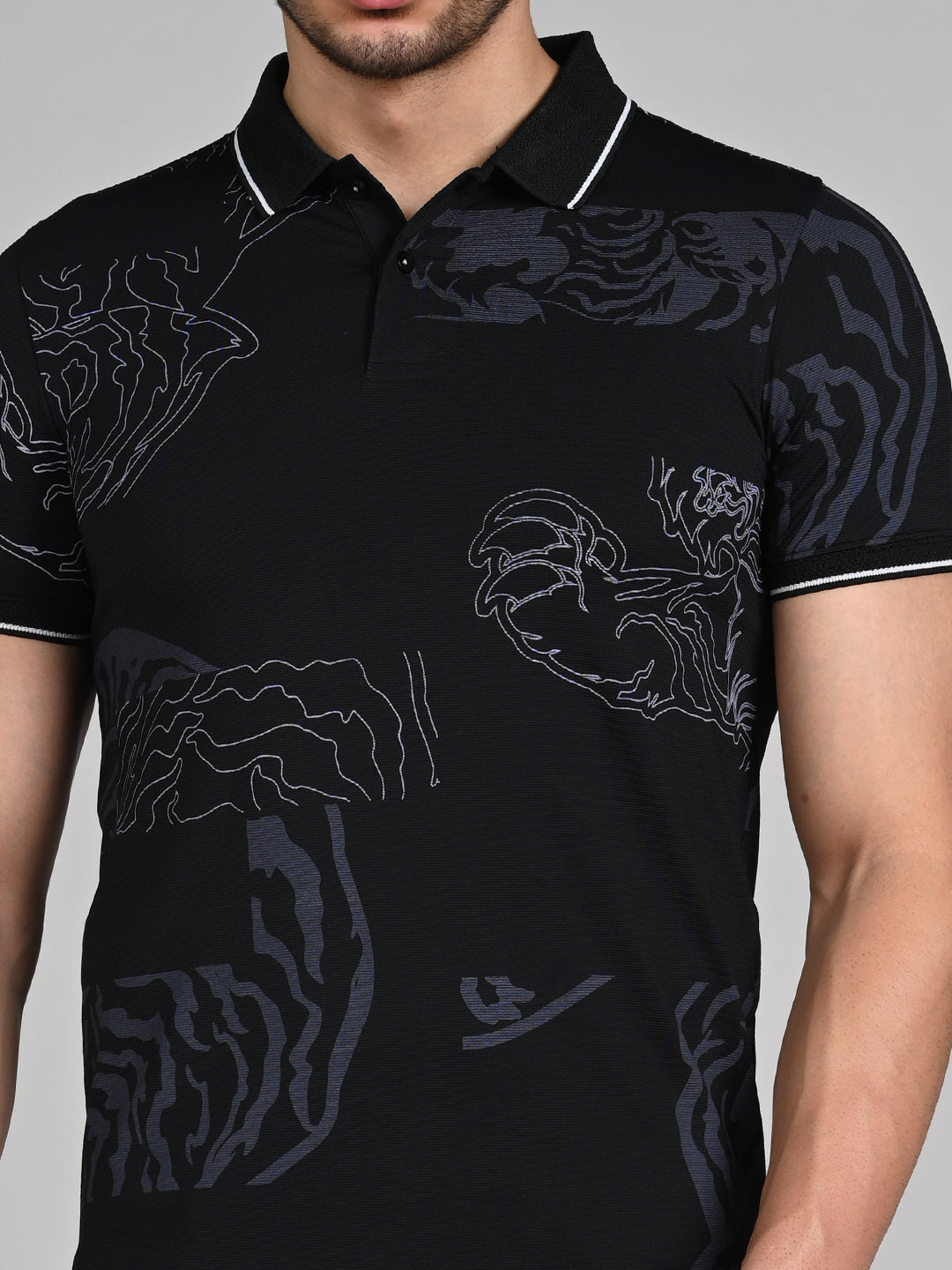 Killer Men Black Printed Slim Fit T-Shirt