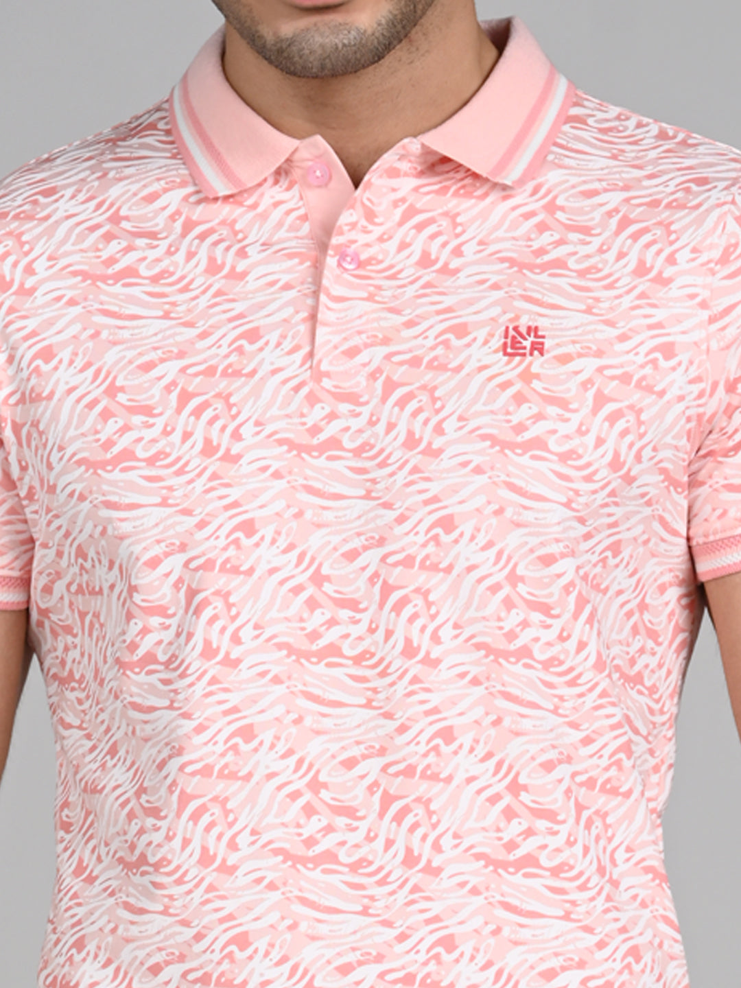 Killer Men Pink Printed Slim Fit T-Shirt