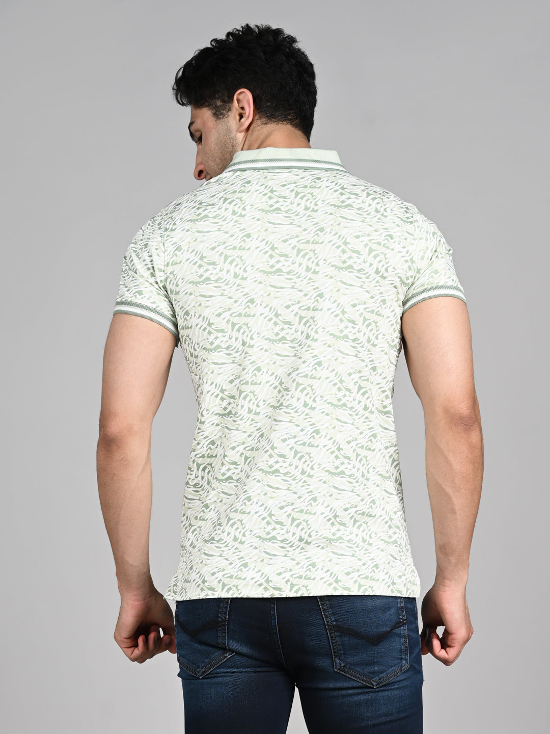 Killer Men Light Green Printed Slim Fit T-Shirt