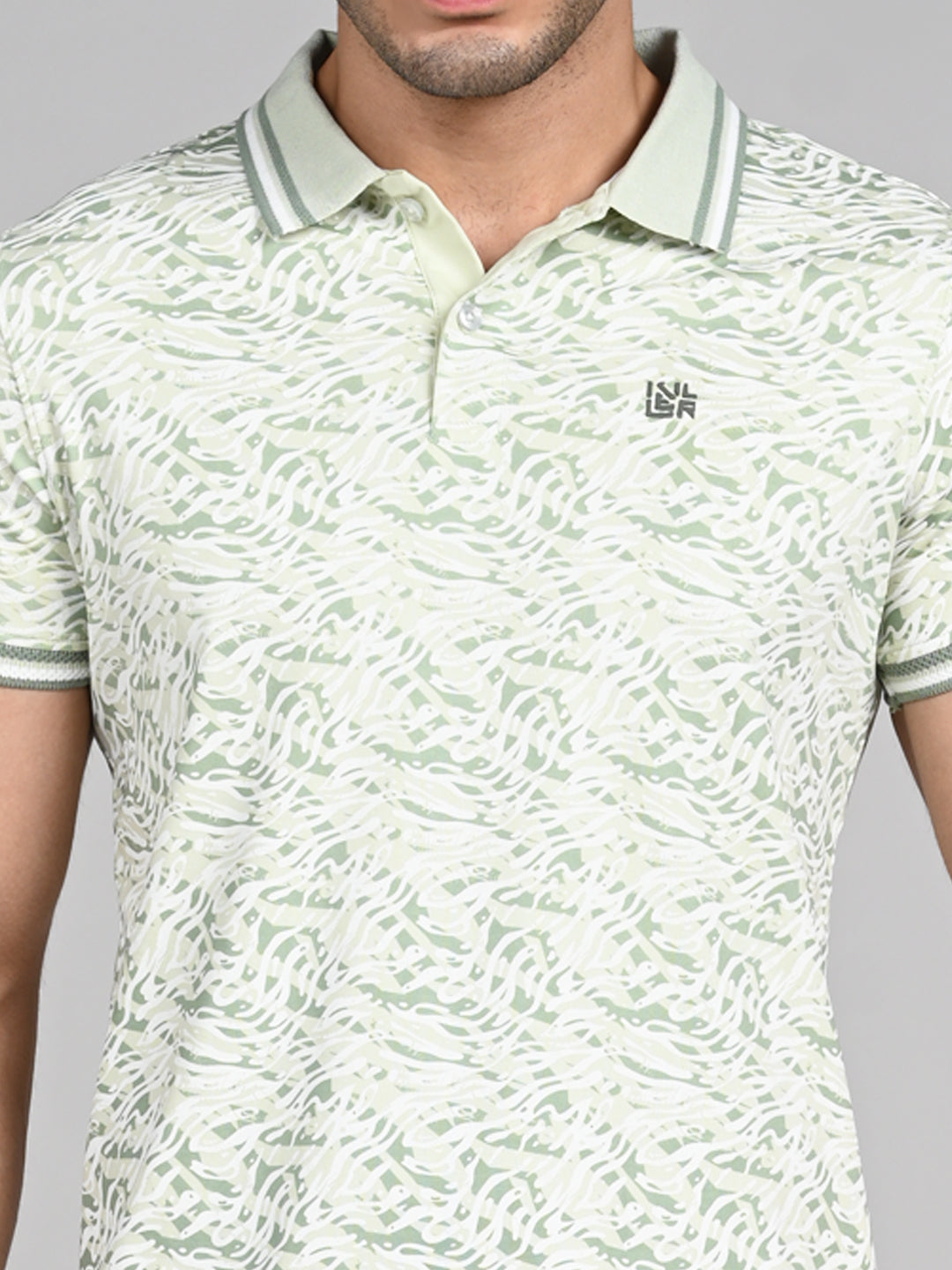 Killer Men Light Green Printed Slim Fit T-Shirt