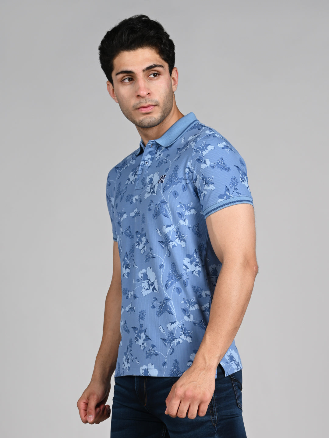 Killer Men Blue Printed Slim Fit T-Shirt