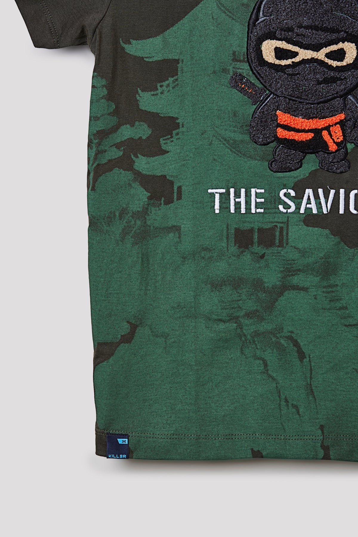 Junior Killer Olive Slim Fit Printed T-Shirts