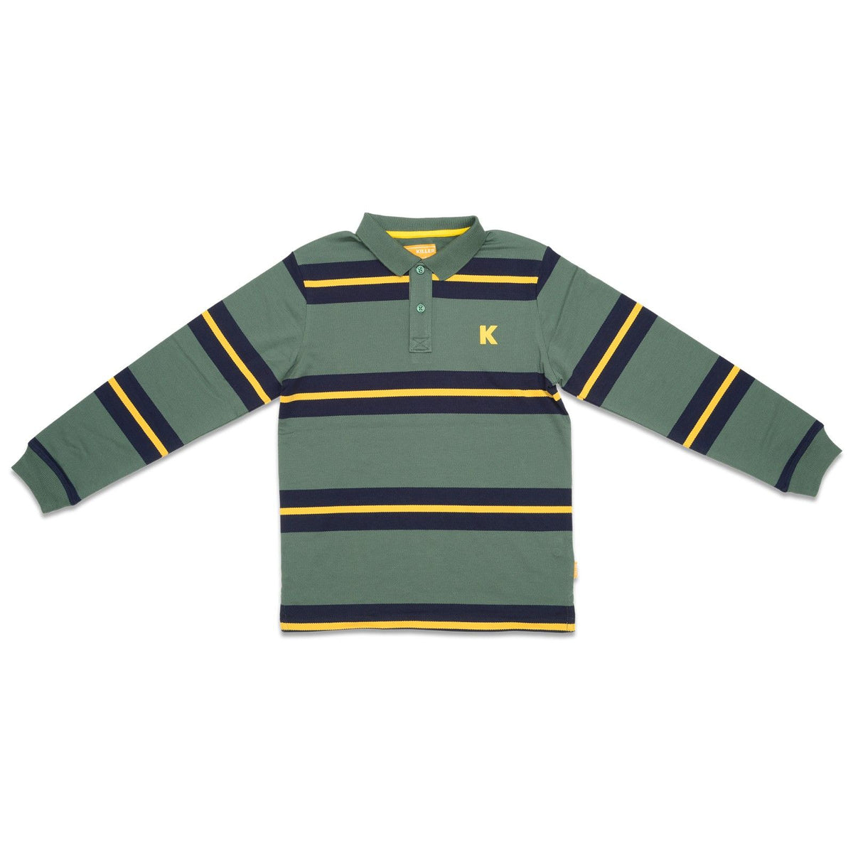 Junior Killer Dark Green Polo Neck Full Sleeve T-Shirts