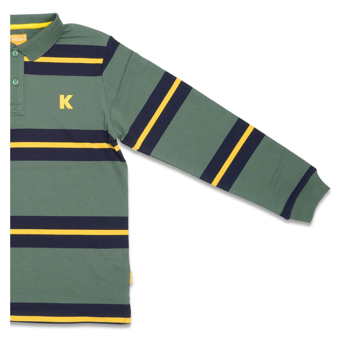 Junior Killer Dark Green Polo Neck Full Sleeve T-Shirts