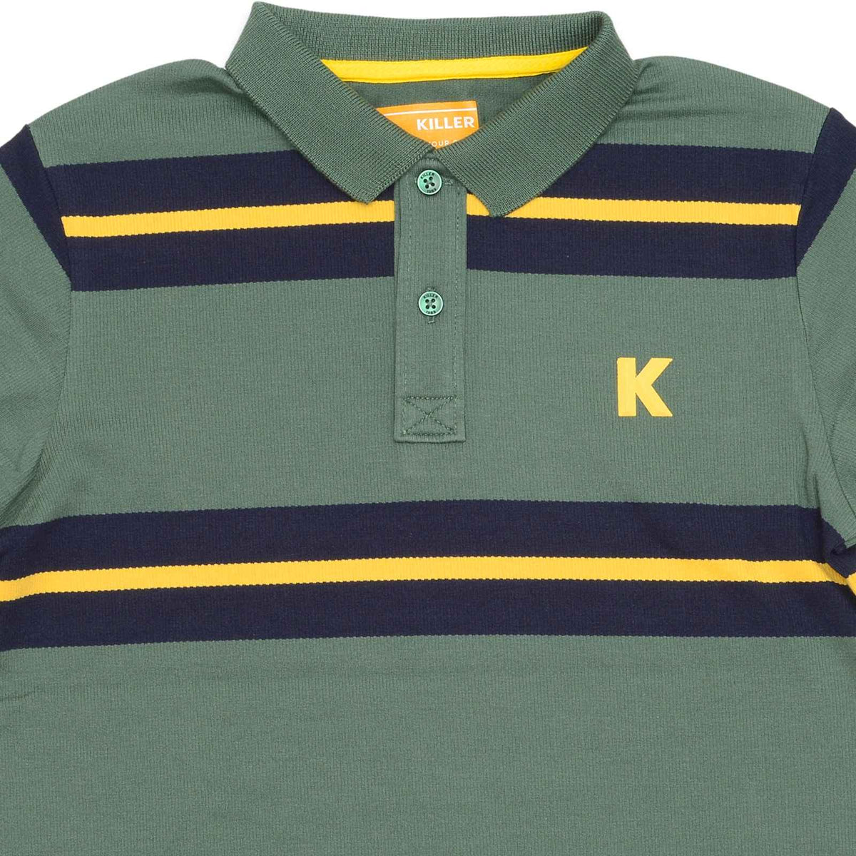 Junior Killer Dark Green Polo Neck Full Sleeve T-Shirts