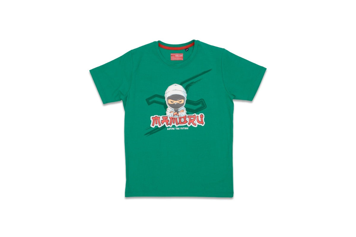 Junior Killer Green Slim Fit Printed T-Shirts