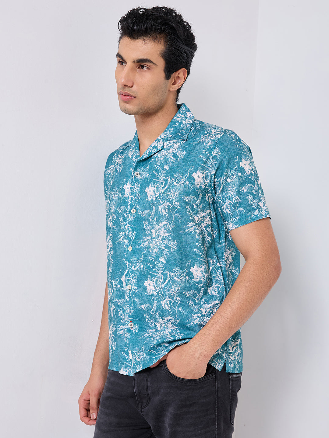 Killer Men Printed Half Sleeve Regular Fit Shirts