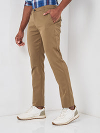 Killer Men Dark Khaki Ankle Fit Trousers