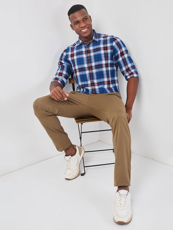 Killer Men Dark Khaki Ankle Fit Trousers